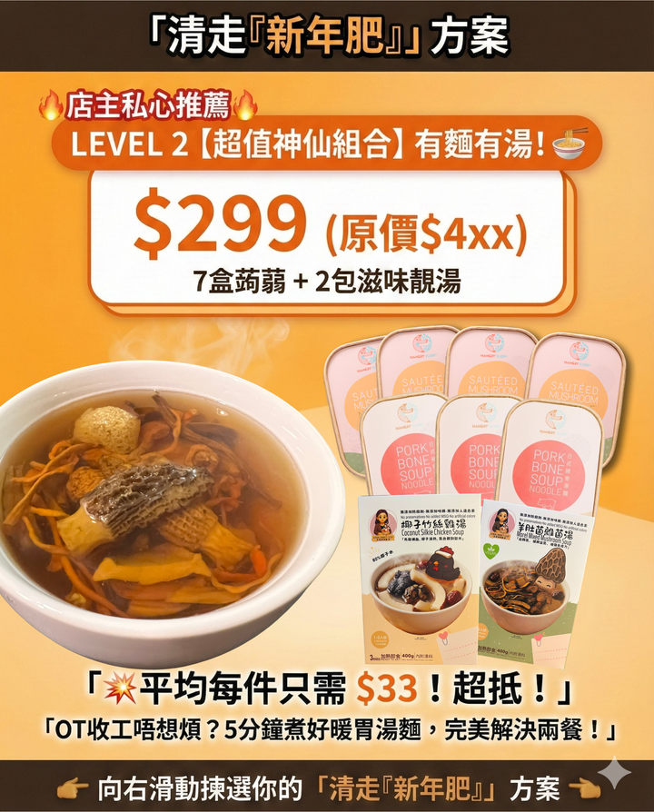 標題：【初四緊急預售🔥】新年食到圓咕碌？係時候「清走新年肥」Reboot 身體啦！