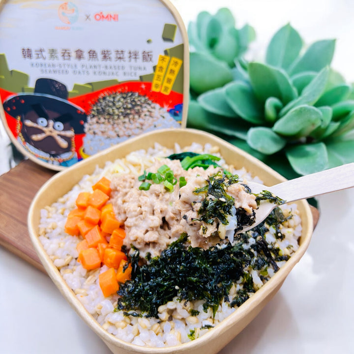 韓式素吞拿魚紫菜拌燕麥蒟蒻飯